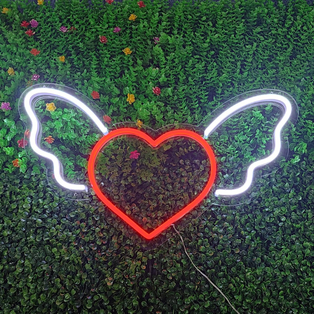 Heart Angel Wings Neon Sign Pack of 2 X5307