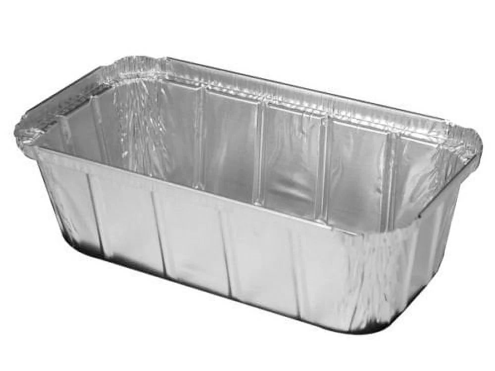 Disposable Aluminum Foil Loaf Pan with Clear Dome Lid (Pack of 25) L6604