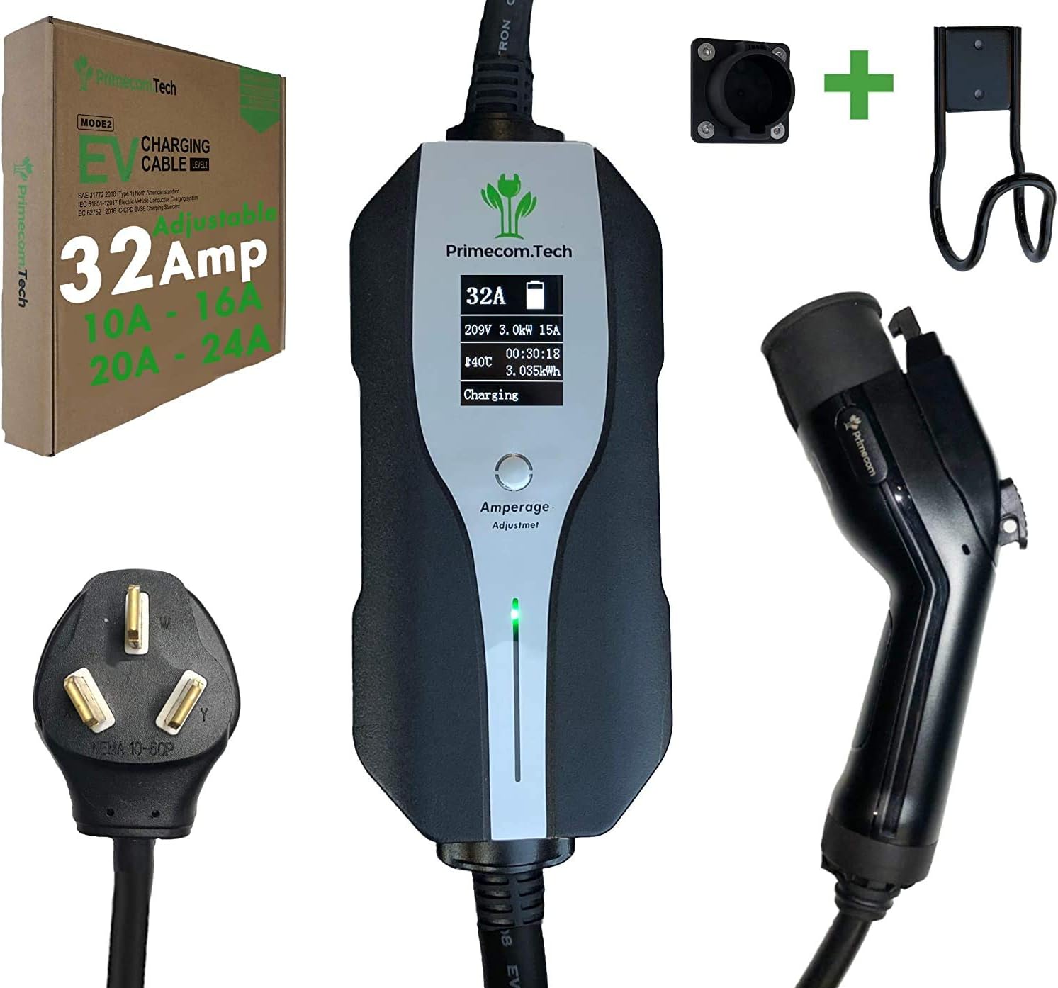 Level 2 Electric Vehicle Charger with 30Ft Cable P51689