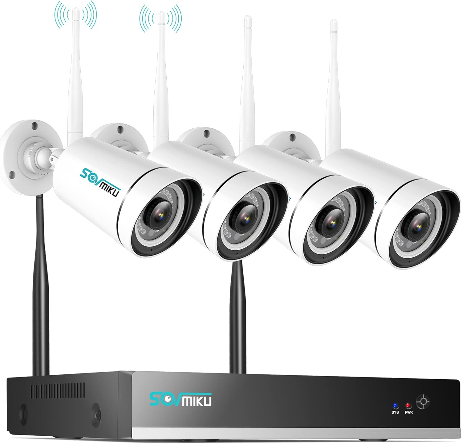 2K WiFi Security Camera System, 8 Channel NVR, Outdoor IP66 Waterproof, Night Vision P6228