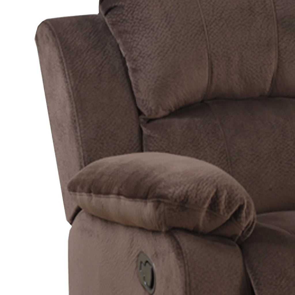 Choco Brown Faux Suede Rocker Recliner T704906