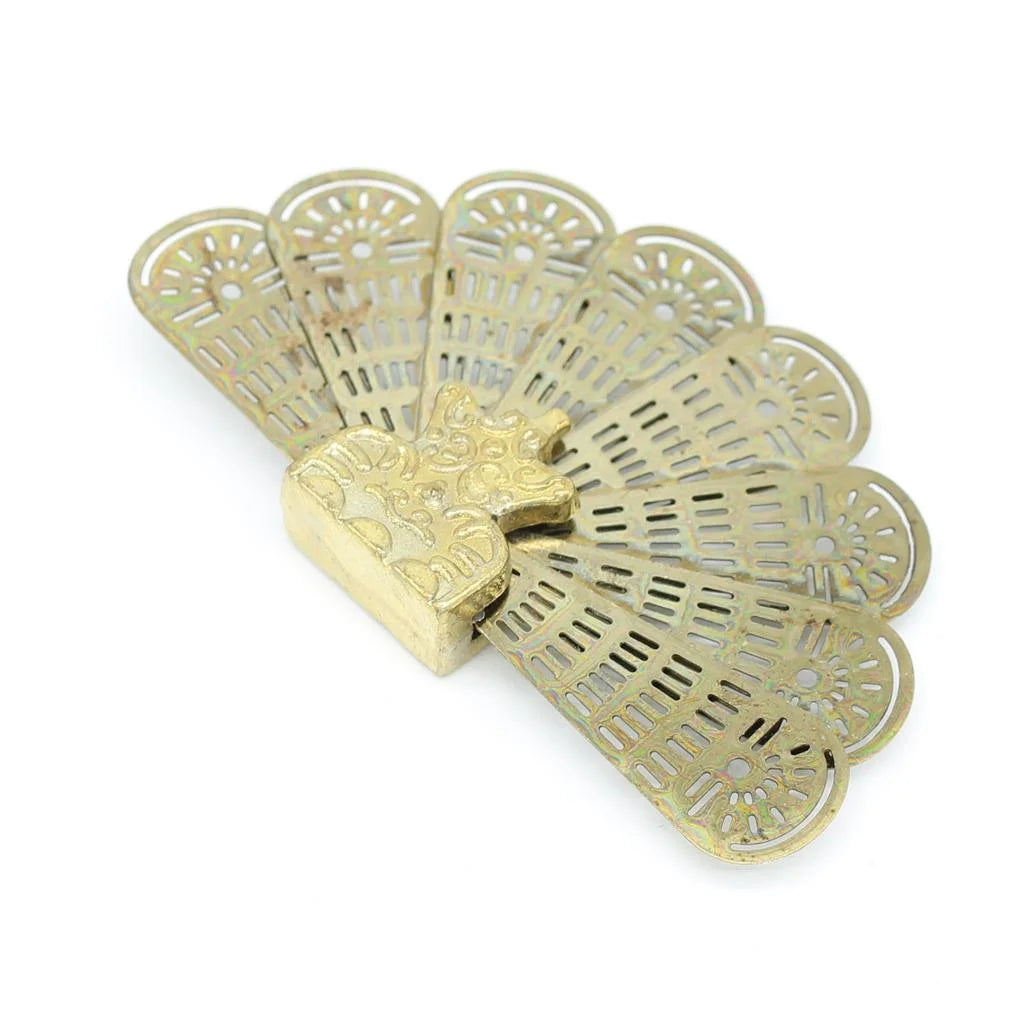 1:12 Scale Metal Peacock Fan Fireplace Screen L4728