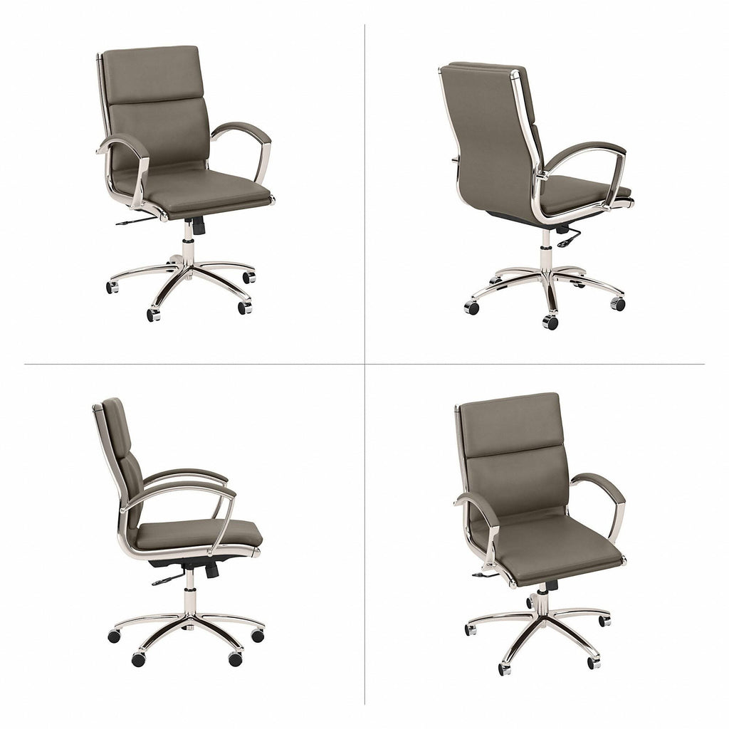 Washed Gray Leather Executive Office Chair G339126