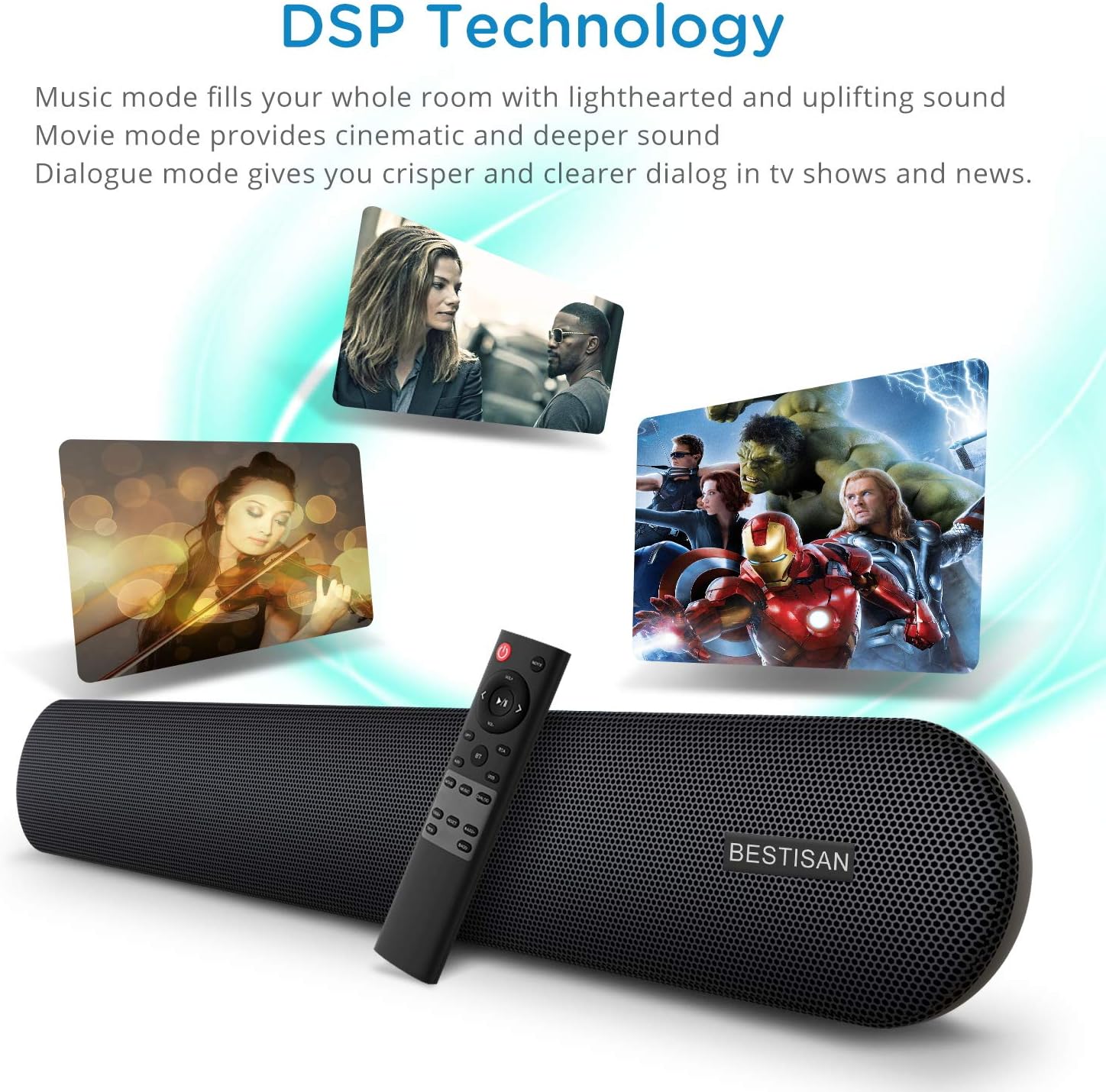 80 Watts TV Sound Bar with Bluetooth 5.0 T168881