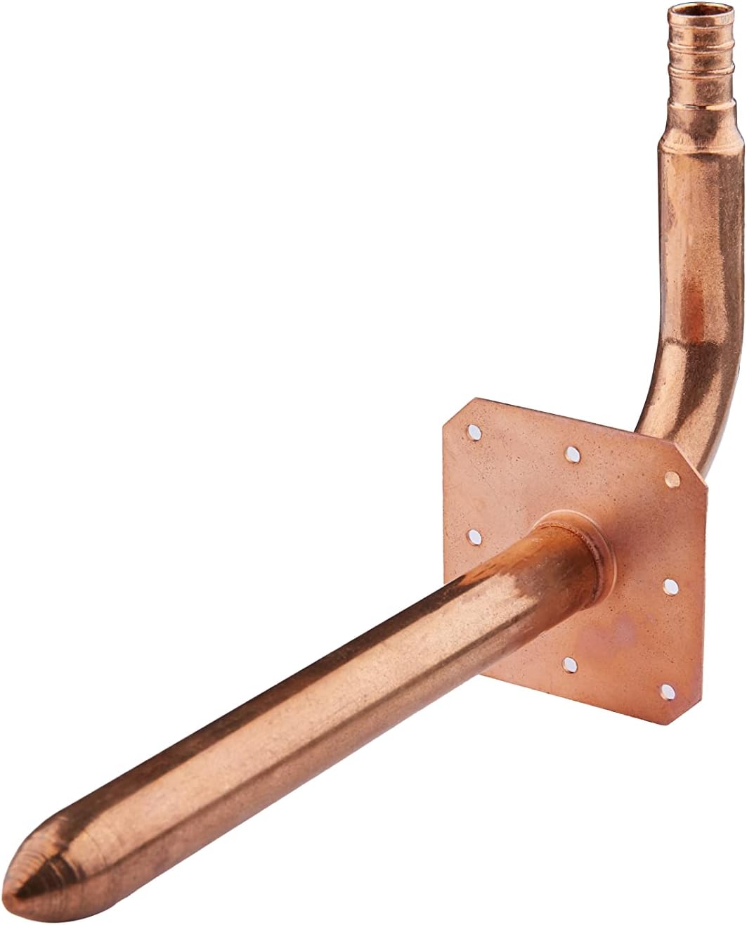 1/2" Pex Copper Stub Out Elbow with Wall Flange S6058