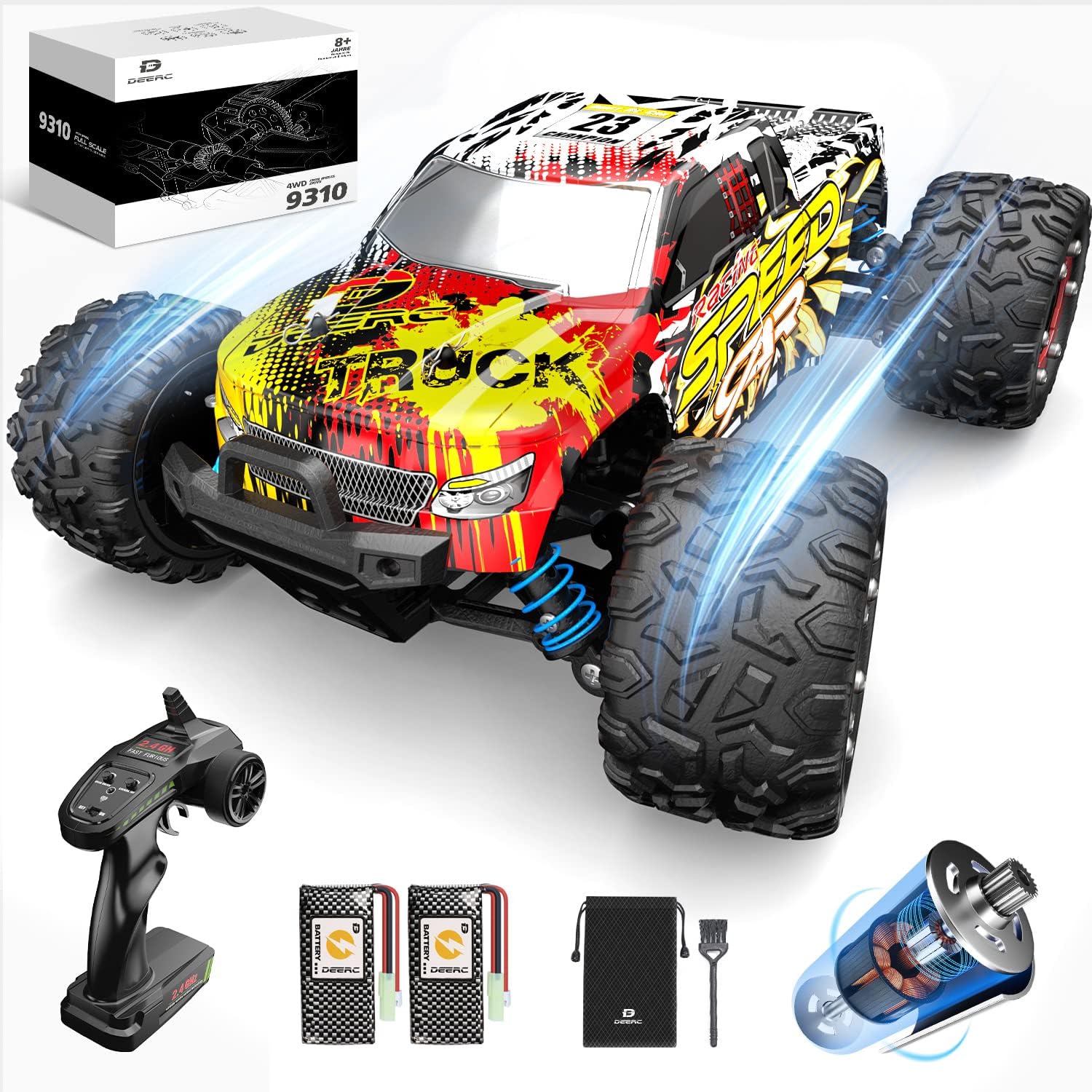 1:14 Scale 4WD Remote Control Monster Truck with LED Shell Light O711