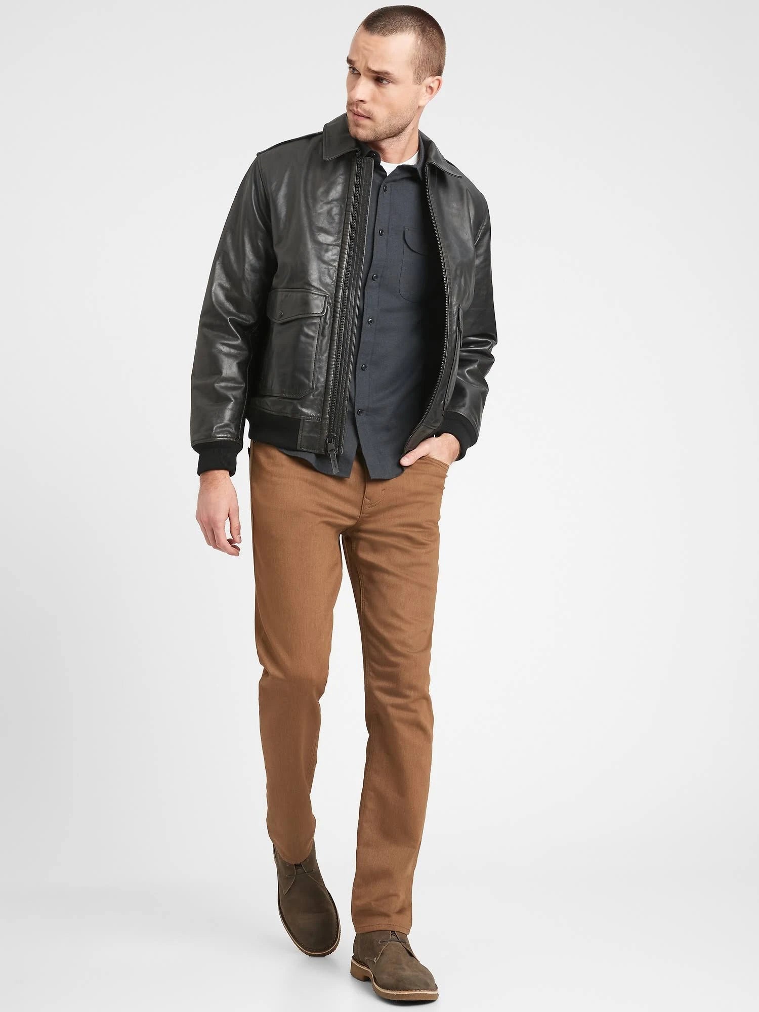 Slim Heathered Traveler Pant Camel Size 28W 32L W78469
