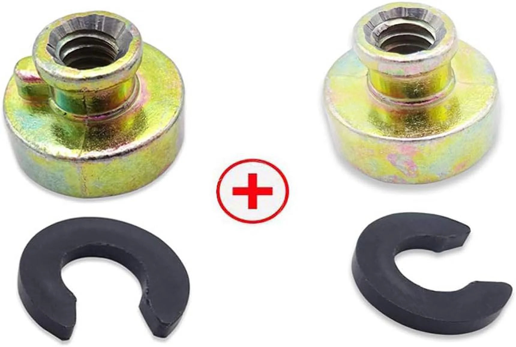 2 PCS Black Fender Rear Seat Bolts Screw and Nut Kit Z774793