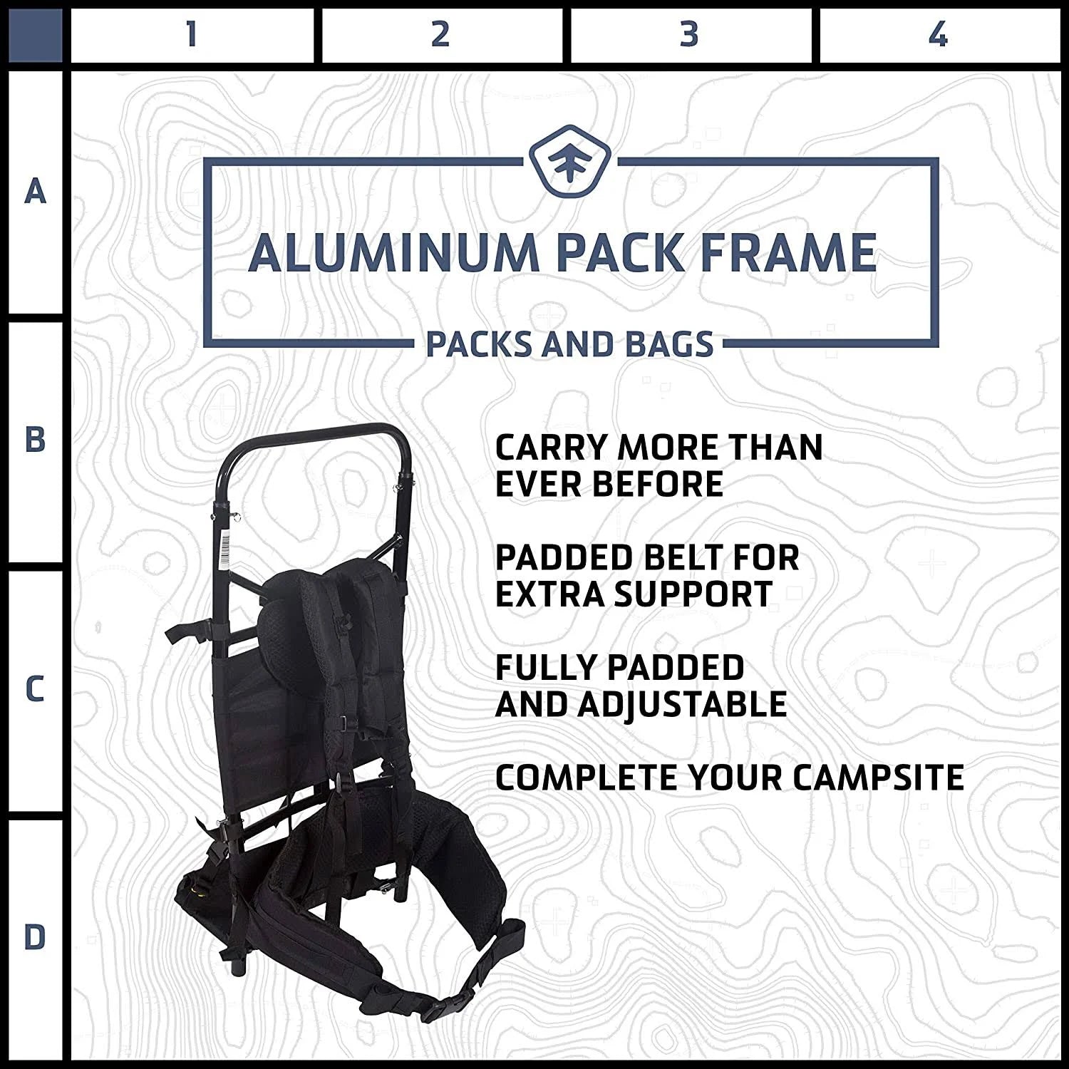 Black Aluminum Pack Frame L417