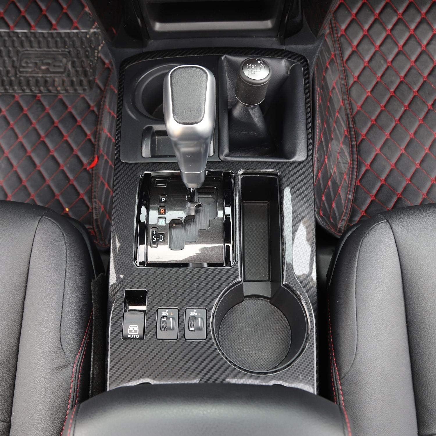 Carbon Fiber Grain Gear Shift Trim for Toyota 4runner SUV 2010-2019 S215