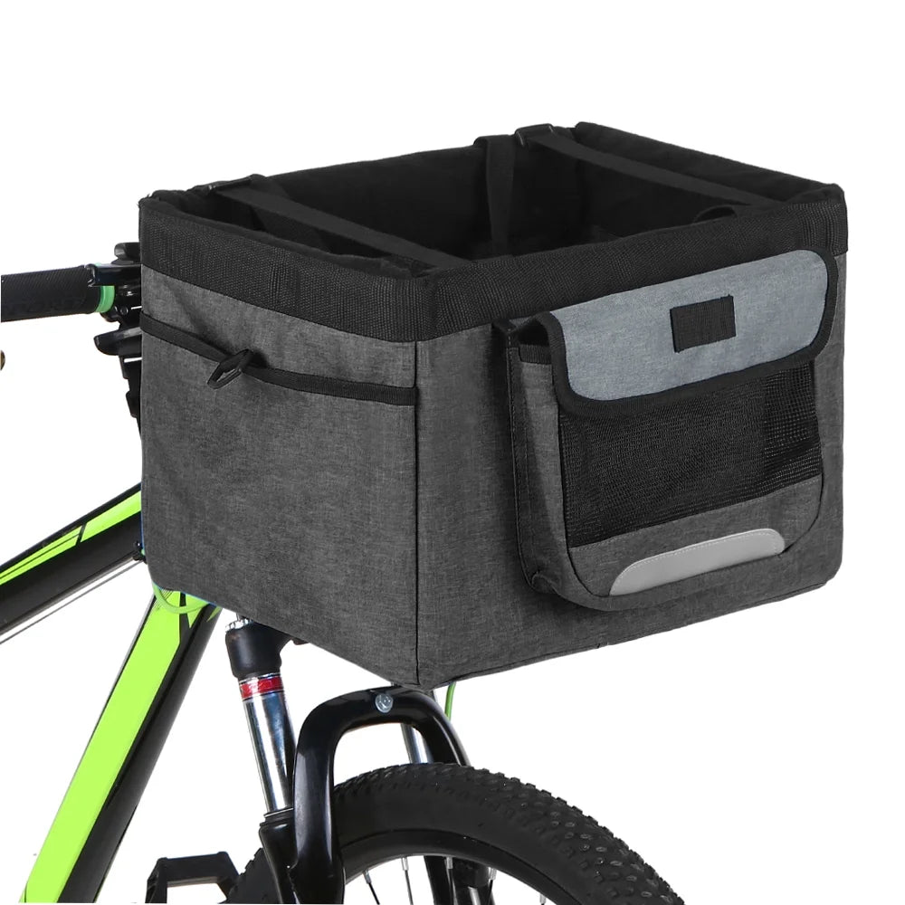 Foldable Bike Basket Dog Cat Carrier Camping Tote Bag U460412