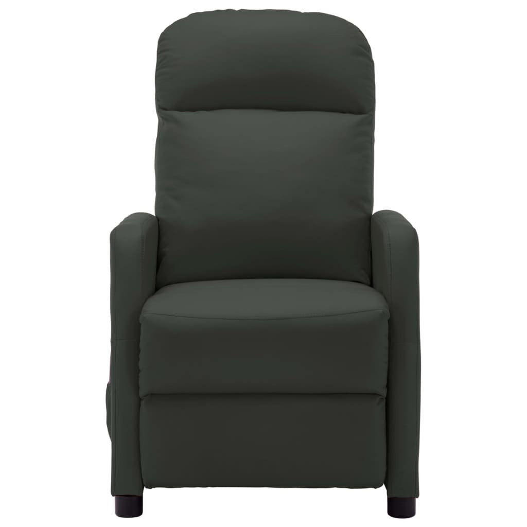 Faux Leather Massage Reclining Chair with Adjustable Footrest and Side Pocket K903149