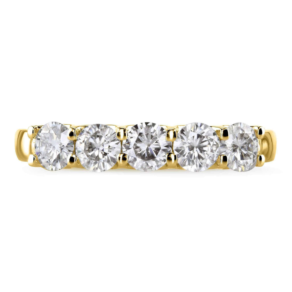 14K White Gold Moissanite Bridal Wedding Band A8900