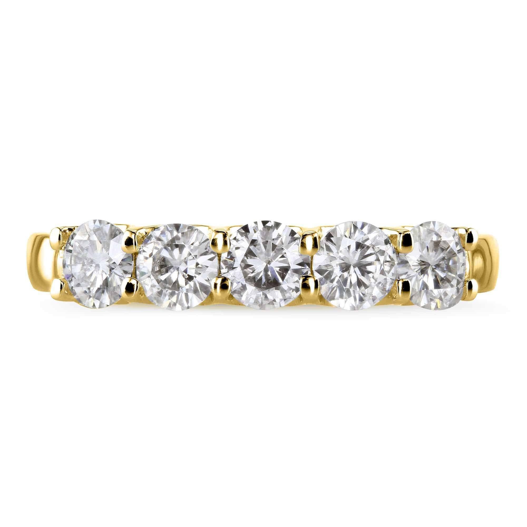 14K White Gold Moissanite Bridal Wedding Band A8900