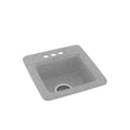 15-in D x 15-in W x 6-in H Solid Surface Drop-In Bar Sink with 3-Holes - Gray Granite R584