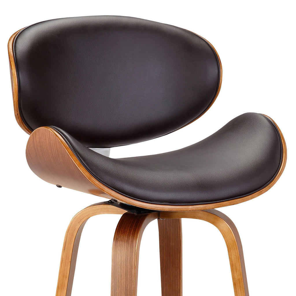 Brown Swivel Height Barstool T1874