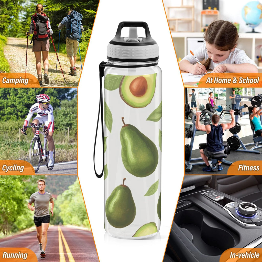 32oz Tritan Clear Water Bottle with Straw U863