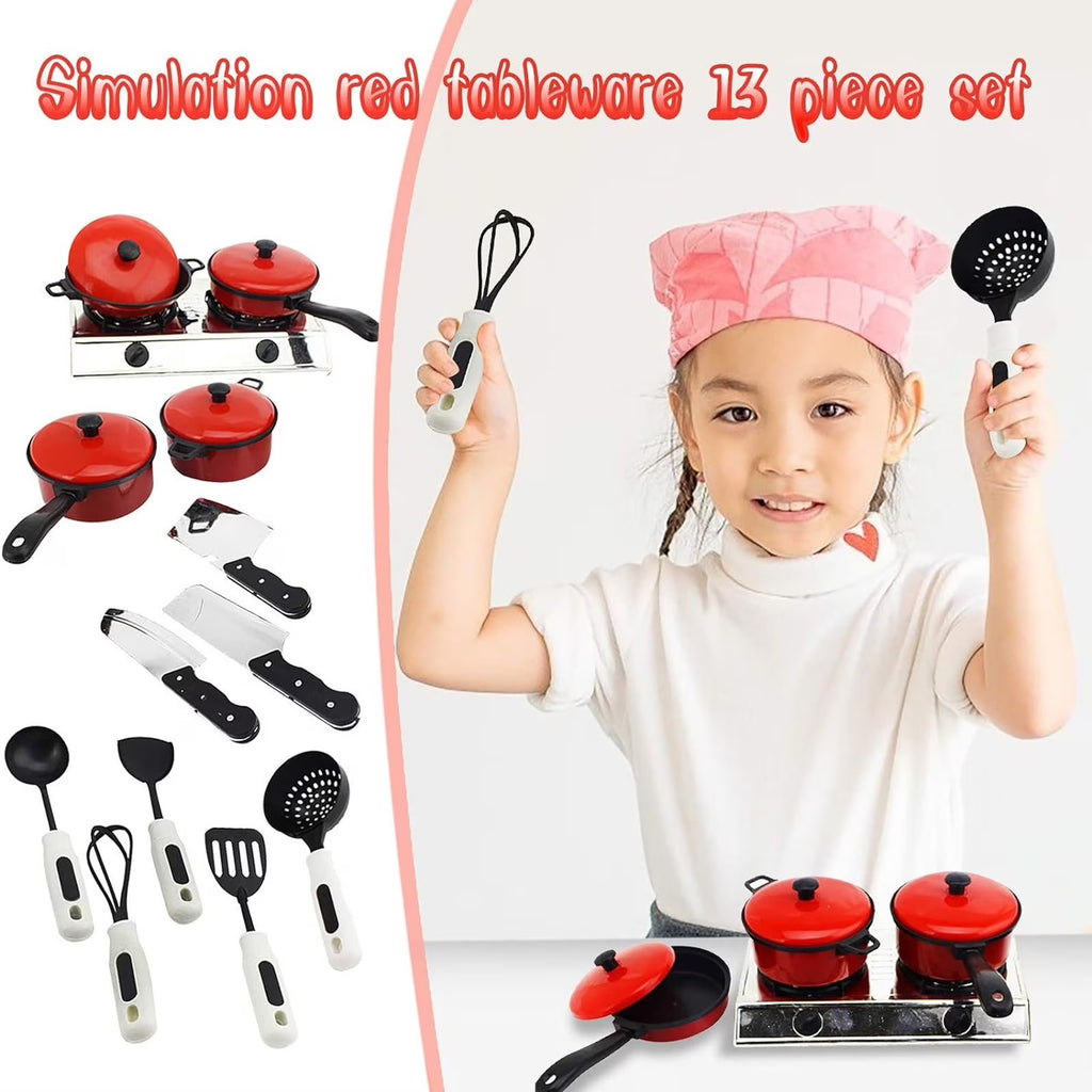 13 Piece Kitchen Toys Set with Pots and Pans T2092