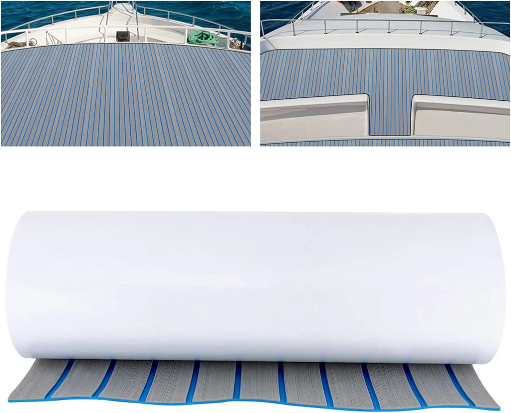 Marine Carpet Eva Foam Decking Sheet Faux Teak Non-Slip Self-Adhesive Pad Z17746