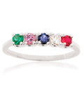 Mother's Ring in Sterling Silver, Gold and White Gold P328329