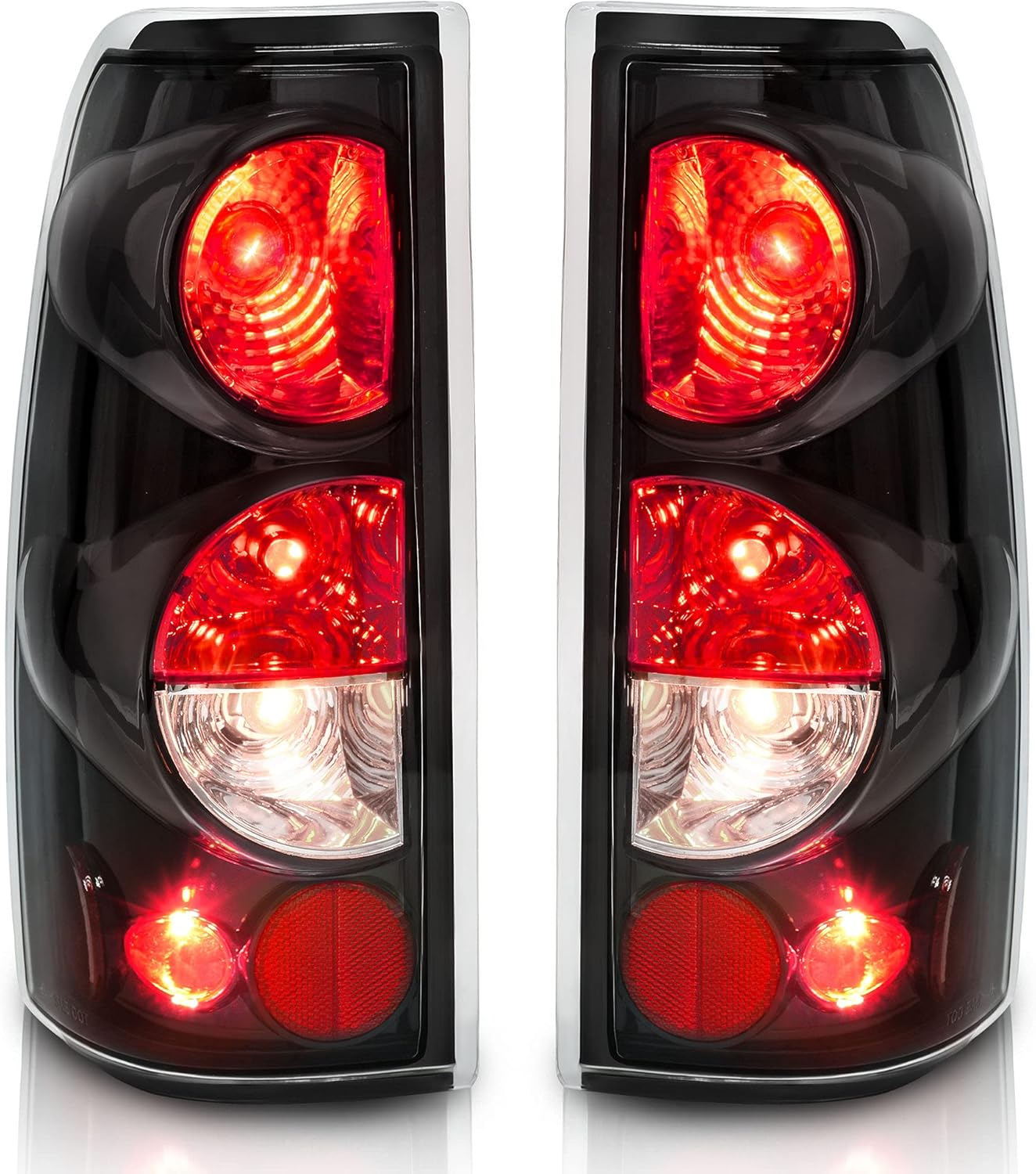 Tail Lights Compatible with 1999-2006 Chevy Silverado 1500 2500 3500, Pack of 2 U3261