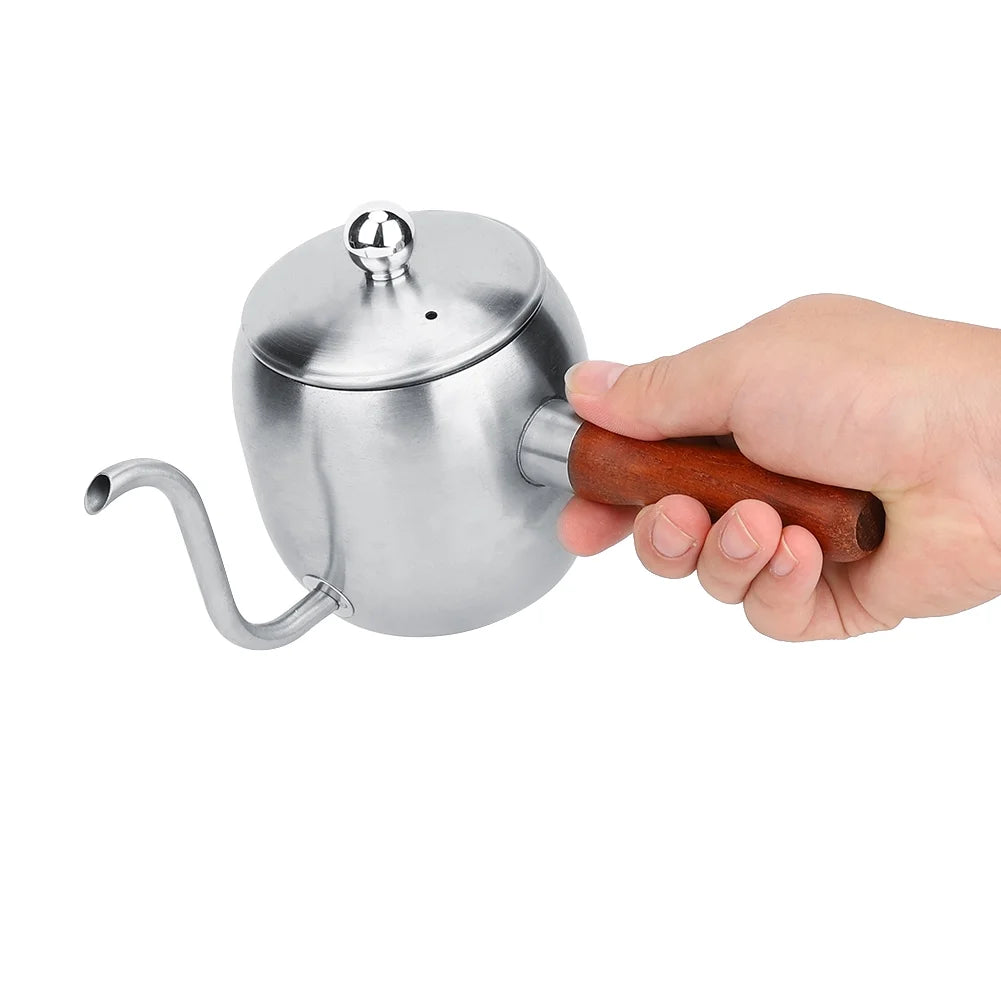500ml Stainless Steel Coffee Drip Kettle Teapot Long Spout U78169