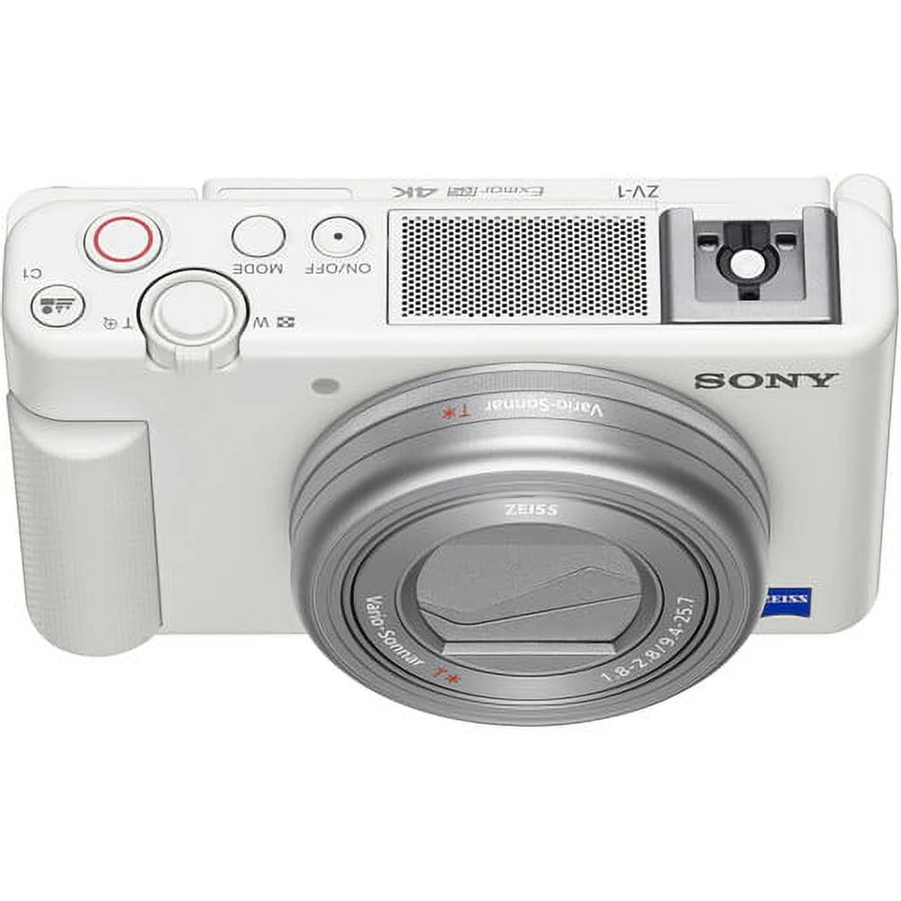 White Compact Digital 4K Camera Bundle I572986