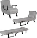 Sleeper Chair Bed Convertible Sofa Bed Folding Bed with Adjustable Backrest & Pillow Chaise Lounge Couch Futon Chair Couch J98278