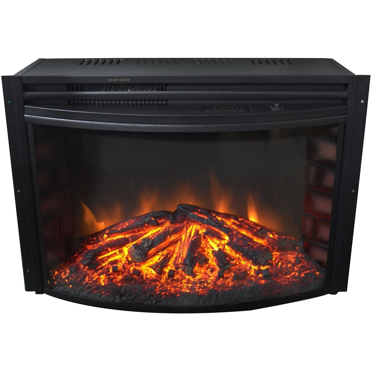 Freestanding Electric Curved Fireplace Heater Insert K563