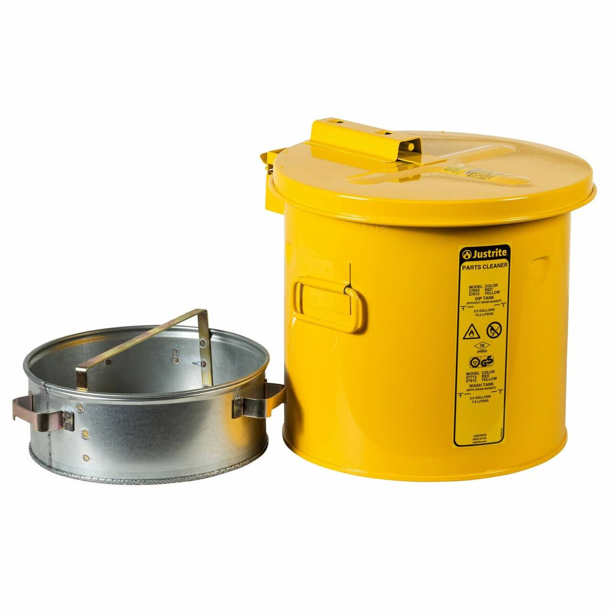 2 gal Steel Wash Tank with Basket U657496
