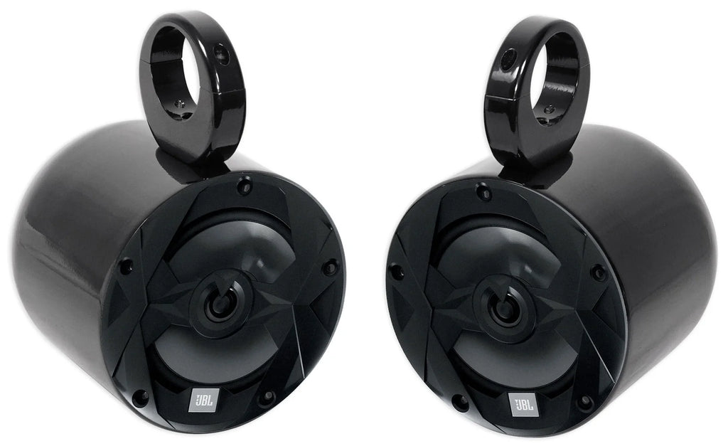 Black 6.5" Marine Boat Wakeboard Tower Speakers U852779