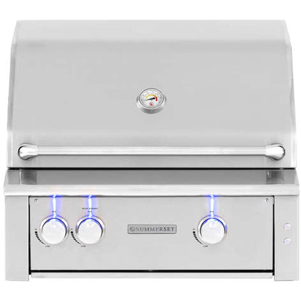 30-Inch 2-Burner Built-In Natural Gas Grill With Stainless Steel Burners & Rotisserie I65160