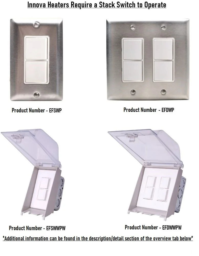 4000 Watt Electric Infrared Dual Element Wall Mount Heater A127