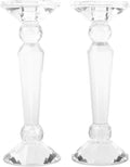 2-Pack Clear Crystal Candle Stick Holders (10.6inches Tall) L713040