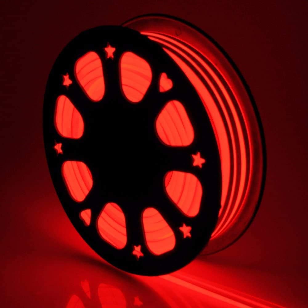 Red LED Neon Rope Strip Light Tube 50FT S1756