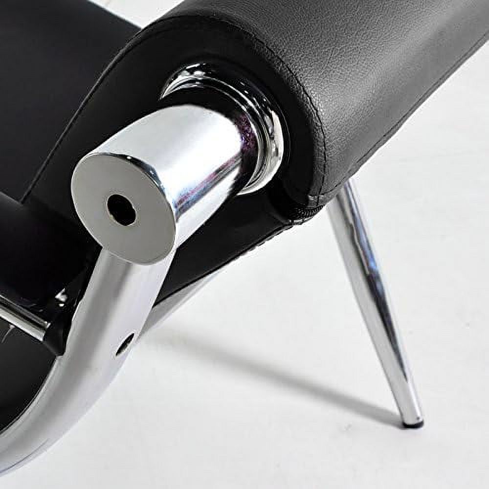 Black PU Leather Visitor Sofa K8111