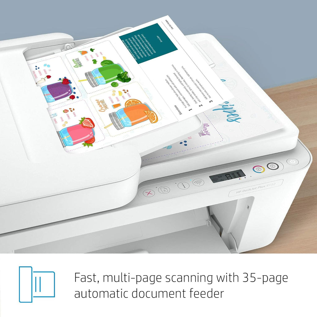 Renewed HP DeskJet Plus 4152 Wireless All-in-One Color Inkjet Printer T5926