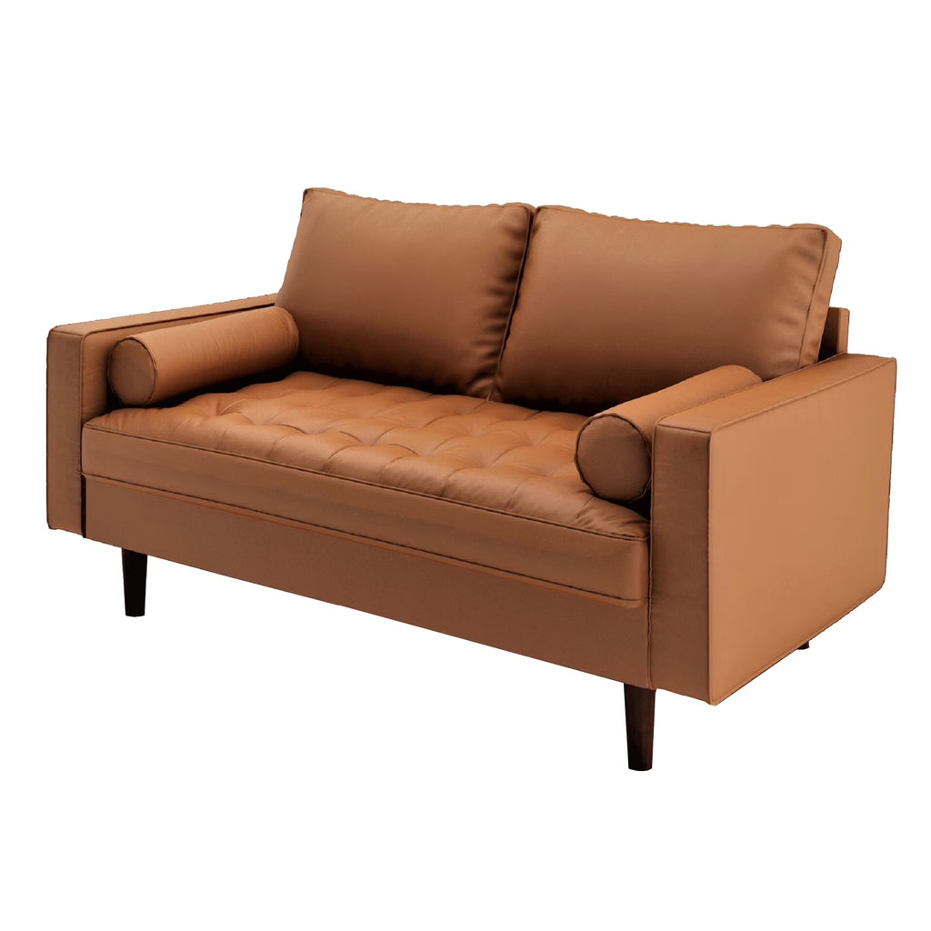 Mid-century Modern Loveseat Brown B35983