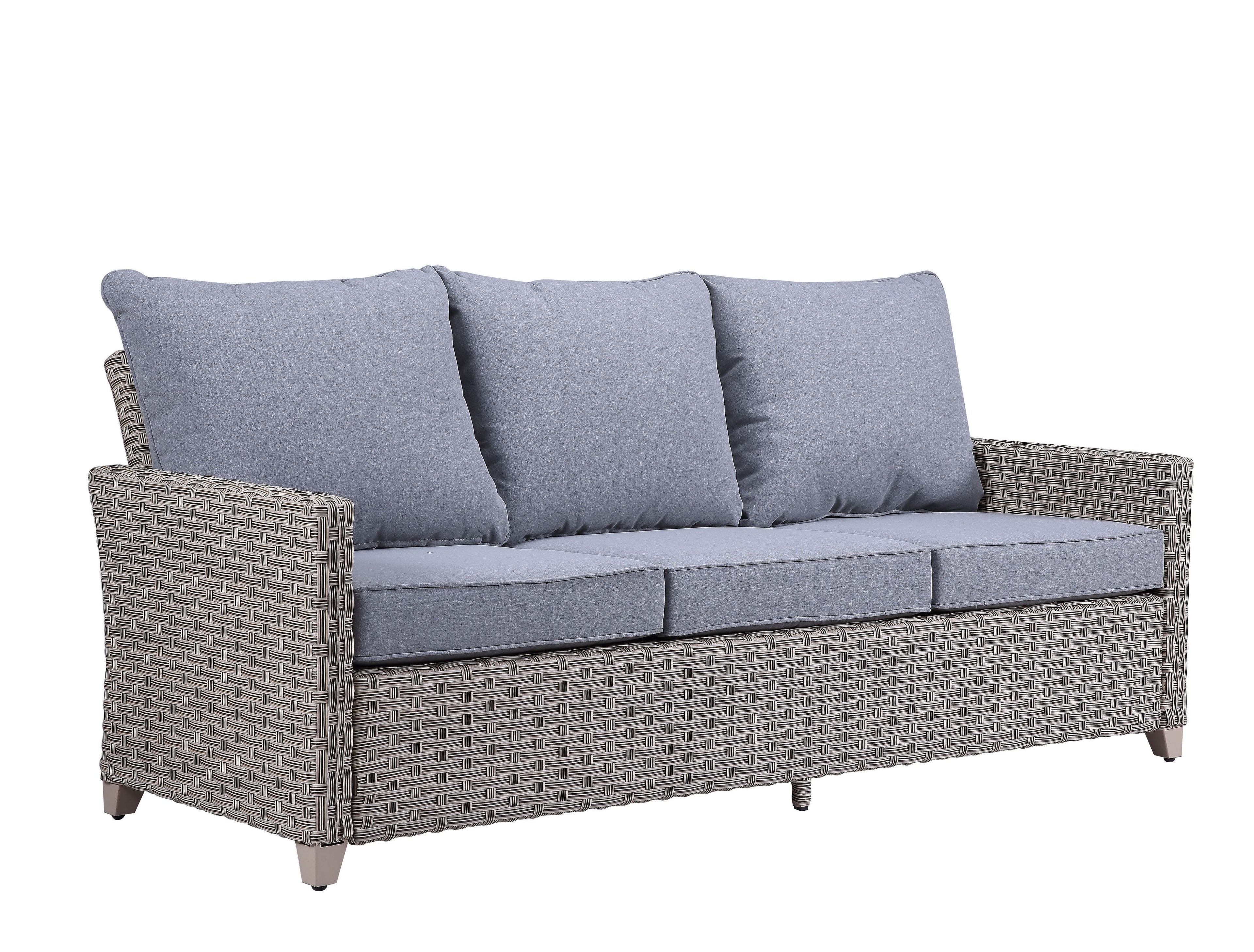 Gray Fabric Patio Sofa Set H4499