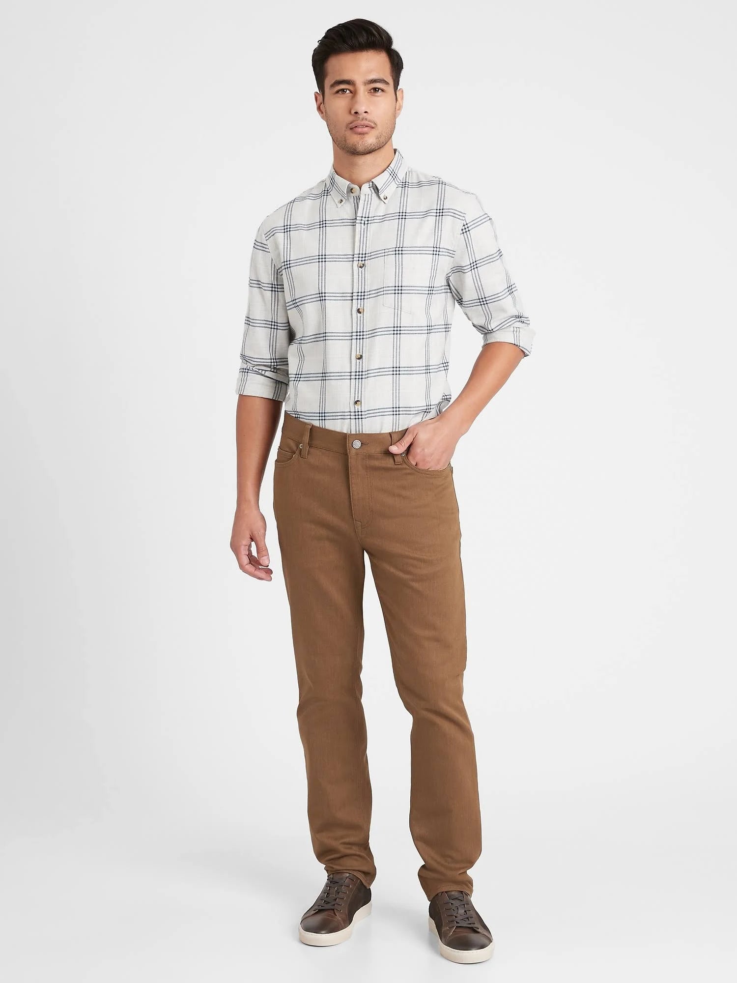 Slim Heathered Traveler Pant Camel Size 28W 32L W78469