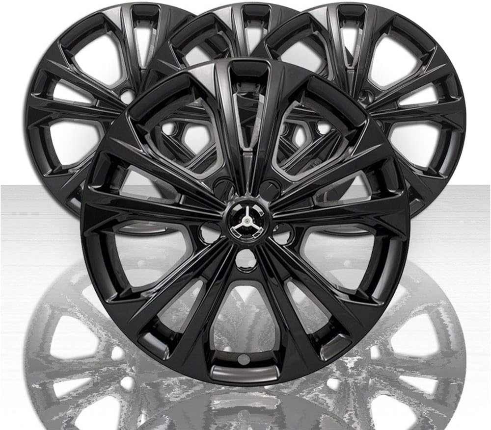 Black 17" 5 Double Spoke Wheel Skins Set of 4 B7020
