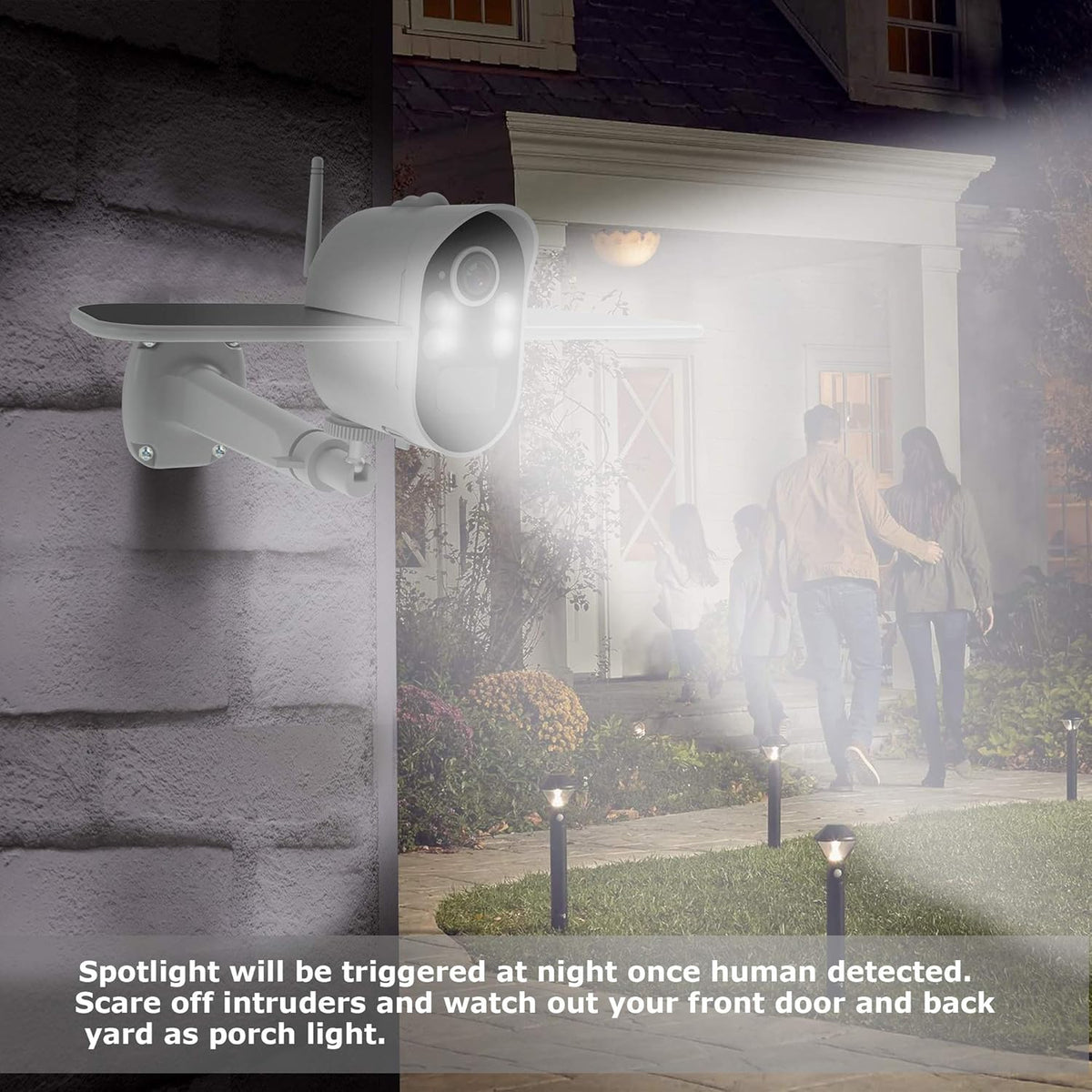 Wireless Outdoor Security Camera with Spotlight Color Night Vision and IP66 Waterproof N9366