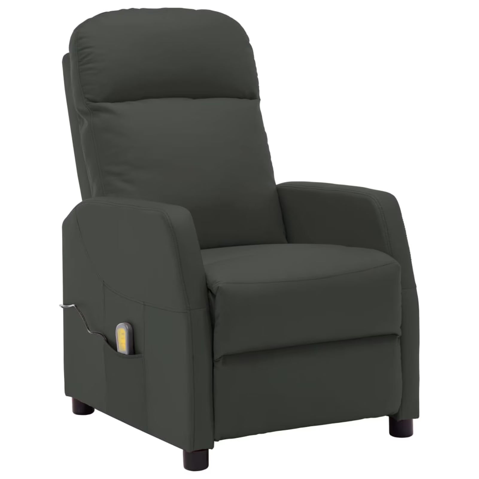 Faux Leather Massage Reclining Chair with Adjustable Footrest and Side Pocket K903149