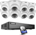 8 Channel 5MP Lite H.265+ DVR with 1 TB HDD and 8 HD 1920TVL 1080p CCTV Dome Cameras I3056