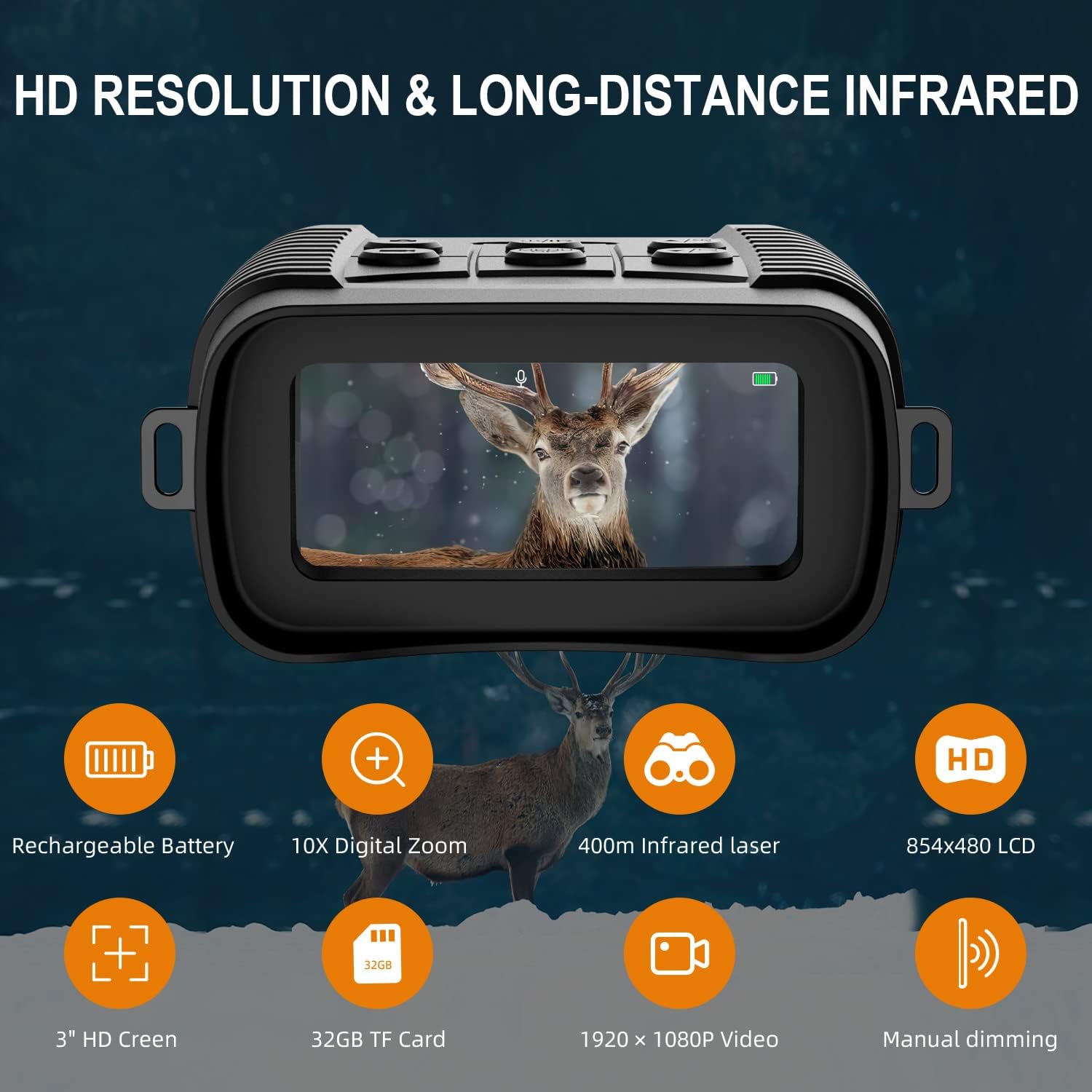 Digital Night Vision Binoculars with 3" LCD Q67078
