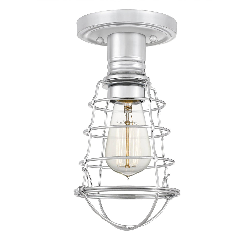 Satin Brass Semi-Flush Mount Light P51511