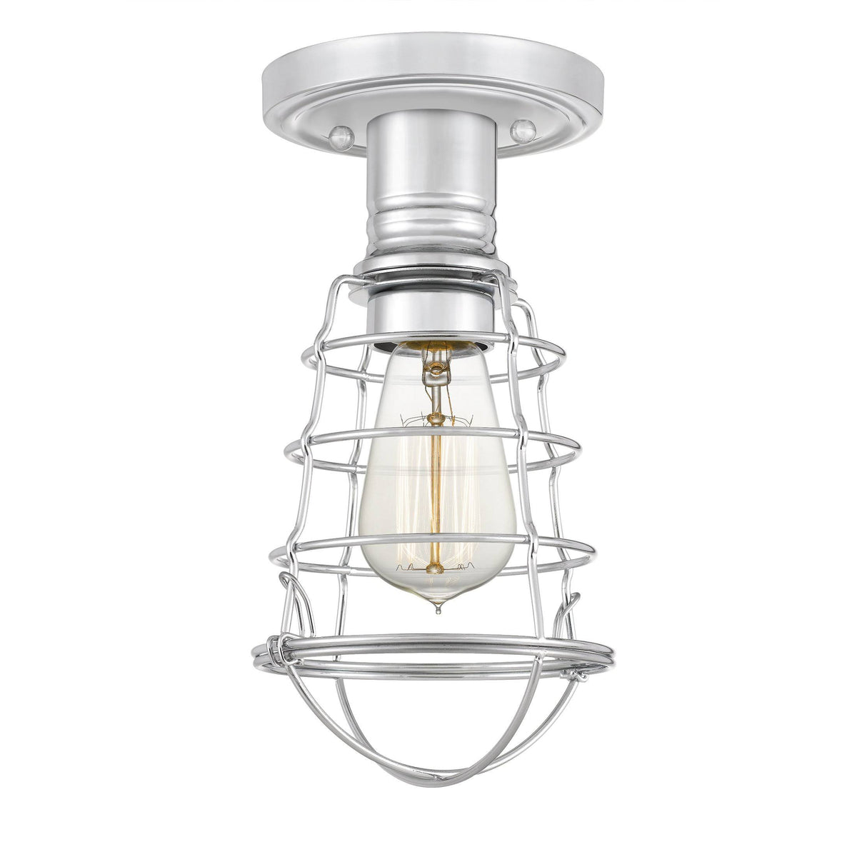 Satin Brass Semi-Flush Mount Light P51511