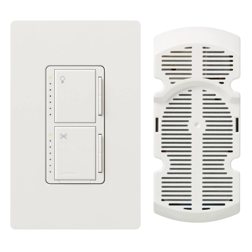 White Maestro Fan Control and Dimmer Kit V2392