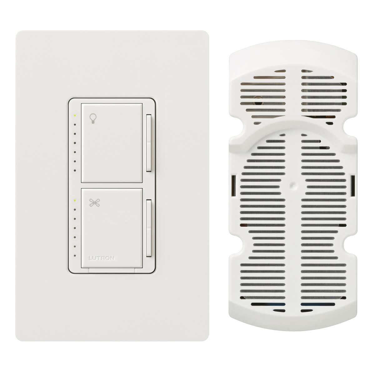 White Maestro Fan Control and Dimmer Kit V2392