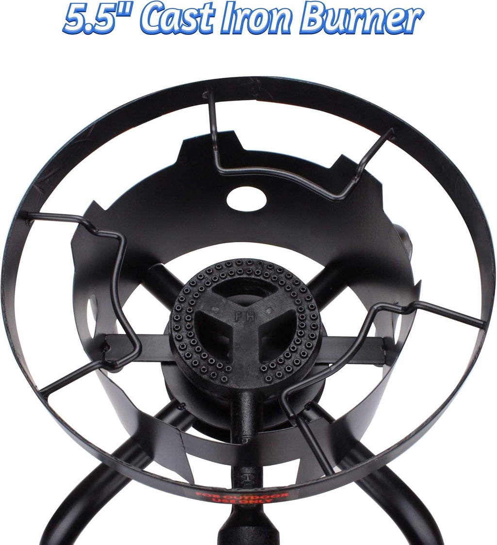 Single Burner Propane Stove with Adjustable Regulator & Hose V545695